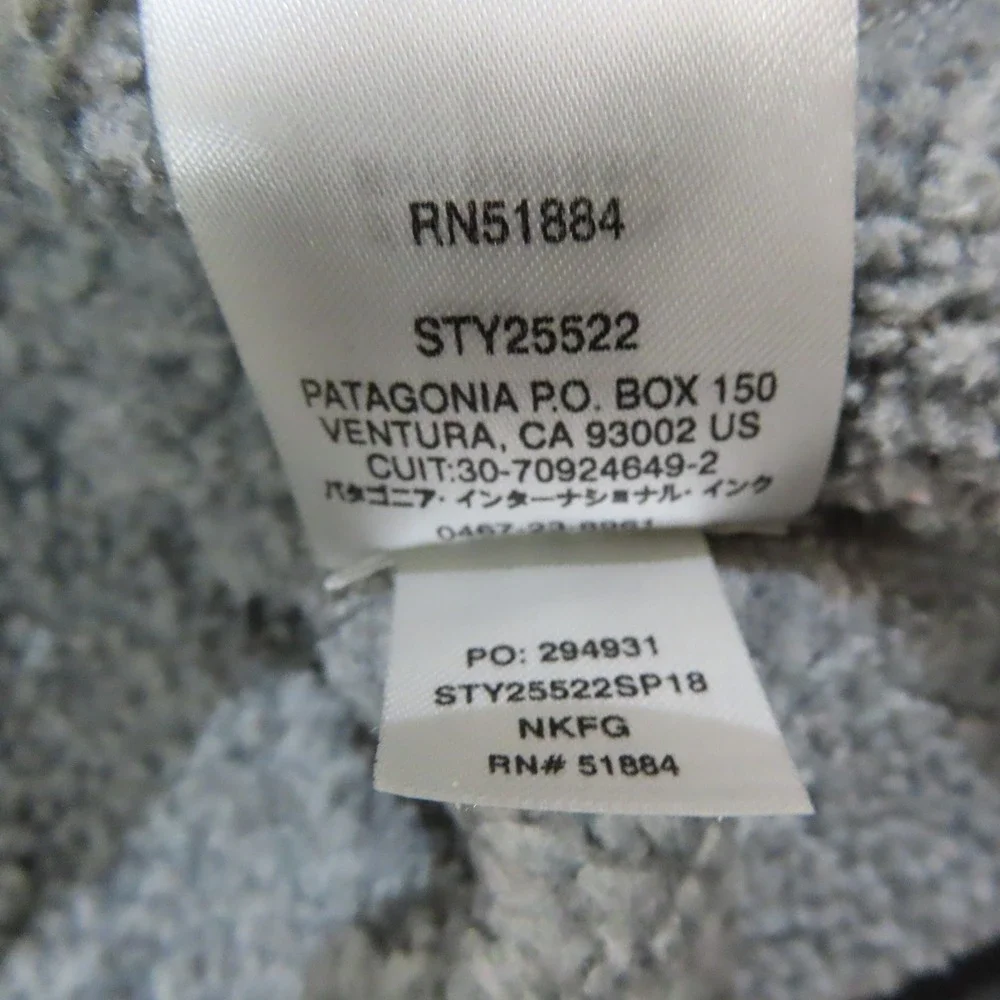 Patagonia‎ Better Sweater 1/4 Zip Fleece Pullover Gray Mens Size Medium 25522